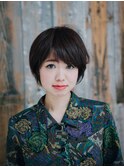 アシメ前髪マッシュボブ