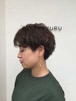 ツクル(TSUKURU) 大人女性ふんわりウェーブショートヘア×秋色ブラウン