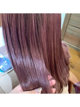 ピースリーヘア バイ カーサ(peathree.hair by CASA) ベリーピンク×tintbar