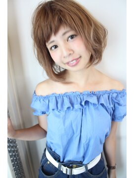 トゥーリ 筑紫野店(tuuli) 30代40代小顔ふんわりくびれ無造作カールセミディボブ