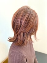 ノチ(Noci)&nbsp;【志治幸佳】頭の形がきれいに見えるウルフボブ/ピンクブラウン