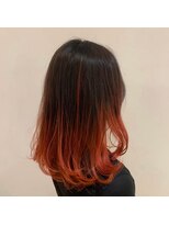 ネオヘアー 曳舟店(NEO Hair)&nbsp;【バレイヤージュ】ダークグレー×レッド