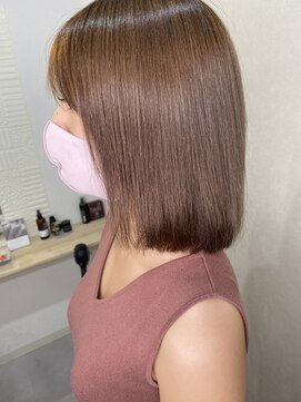 アイエン(aien) 透明感とツヤ◎コーラルピンク×ベージュ中崎町/梅田