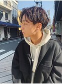 カルマパーマ/メンズヘア/センターパート/渋谷/表参道