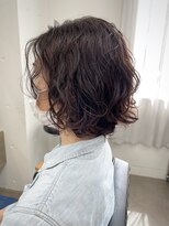 ユノ(juno) レイヤーボブのふわふわウェーブパーマスタイル♪