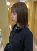 髪質改善外ハネボブ ぱつっとボブ ヘイリーボブ モカブラウン