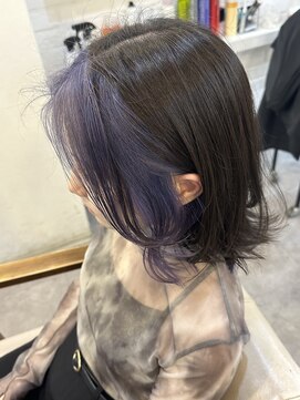トッカ ヘアアンドトリートメント 難波店 顔周りカラーで推しアピール＊ミディアムボブと相性◎