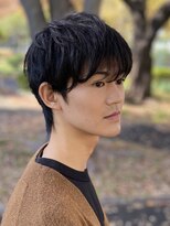 サロン ハナノ(Salon Hanano)&nbsp;メンズマッシュショートウルフアッシュニュアンスパーマ20代30代