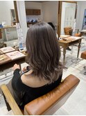 魅力倍増カールセミディシアーカラーダークアッシュショートヘア