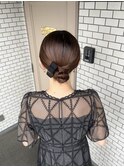 タイトヘア バレッタ 参列ヘア お呼ばれヘア イベントヘア