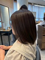 ヘアリゾート粋 トゥジュ 池袋東口店(tujuh)&nbsp;丸みミディアム/ダークチョコレート/艶髪