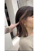 大人インナーカラー+カット