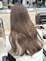 サンクプロジェクト(cinq PROJECT) 韓国ミディアムレイヤー明るめラベンダー ミルクティーベージュ