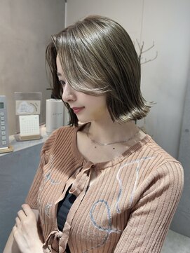 ヘアーサロン ラフリジー(Loufreasy) オリーブカラーで大人っぽボブ