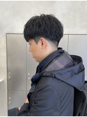クセを活かしたマッシュスタイル