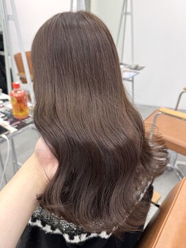 サロンドミルク 新百合ヶ丘店(salon de MiLK) ★スモーキーブラウンウォームベージュ顔周りカット透明感カラー