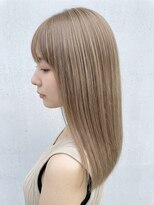 グラムビューティー 足利(gram beauty)&nbsp;美髪ストレート×髪質改善◎艶髪ミルクティーベージュ春カラー