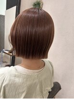 ラブヘアーグリーン(LOVEHAIRGREeN)&nbsp;オレンジブラウン×ぱつんとボブ