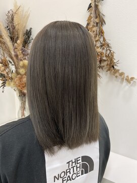 ドロップ マットグレージュ×透明感カラー