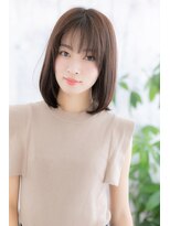 ミック ヘアアンドメイク アップ 駒込店(miq Hair&Make up) ナチュラルモード黒髪バレイヤージュツヤ髪大人ボブc1