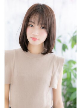 ミック ヘアアンドメイク アップ 駒込店(miq Hair&Make up) ナチュラルモード黒髪バレイヤージュツヤ髪大人ボブc1