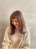 パープルピンク_ミディアム_愛されヘア