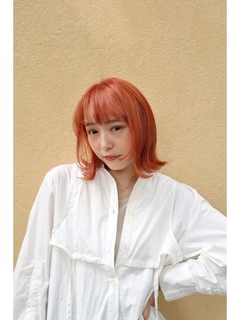 セシルヘアー 沖縄小録2号店(Cecil hair) くびれボブ/外ハネボブ/オレンジブラウン