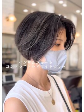 リッシュ 都賀店(Lish) 【コントラストハイライト】×【ハンサムショート】
