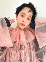 テトヘアー(teto hair)&nbsp;ショートヘア　伸ばしかけ　ウェットヘア　ニュアンスヘア　黒髪