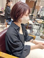 ラミエ バイ メルト 吉祥寺(lamie by melt)&nbsp;*滝田*ピンクブラウンショートボブカットレイヤー20代30代40代