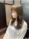 韓国ヘア/くびれミディ/顔周りレイヤー/顔まわりカット/髪質改善