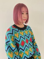 ロマリア 渋谷 渋谷宮益坂(Lomalia)&nbsp;【Lomalia渋谷】ペールピンク 切りっぱなしボブ シアーカラー