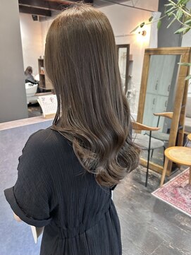 アルコイリスバイドールヘアー(ARCOIRIS by Dollhair) 酸性ストレートオリーブベージュくすみカラーロング髪質改善