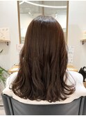 艶髪ストレート&巻き髪セミロング