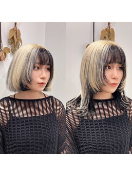 ファボ 心斎橋アメ村店(Fav) 《シールエクステ》white×black