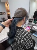 ミニウルフチェリーブラウンホワイトグレージュフェザーパーマ