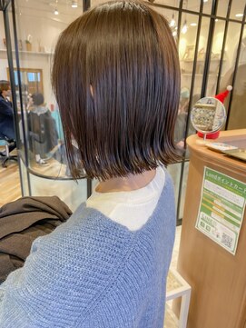 ロンドリゼル 札幌(Lond RiseL) オリーブグレー/前髪/ボブ/マロンベージュ/レイヤーカット/小顔