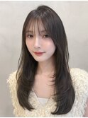 斜めバングイメチェン大人ガーリーくびれヘア外ハネボブ美髪