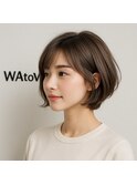 【小顔魅せ・愛され】丸みショートボブ×透明感グレージュ