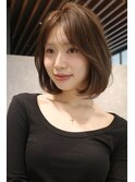 ふんわりボブ丸みボブ海外ボブ表参道前髪薄めボブ30代40代