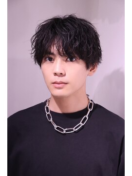 ネイビー(NAVY) 無造作の中に色気を仕込む ラフウェーブ × マッシュショート