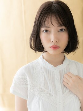 カバーヘアアンドスパ ブリス 浦和(COVER HAIR&SPA bliss) 黒髪アッシュワンカールAラインボブウェットヘアX浦和20代30代