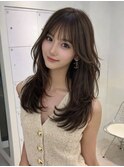 ブリーチなし透明感カラーグレージュケアカラーレイヤー