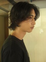 ノラジャーニー(NORA Journey)&nbsp;メンズボブウルフメンズミディアムレイヤーカットメンズウルフ