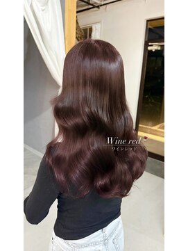 髪屋 紬 ワインレッド