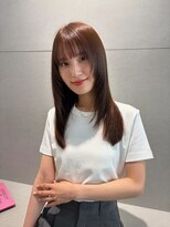 トリッカ 銀座(tricca)&nbsp;韓国ヘア/シースルー前髪/ストレートロング/艶感カラー