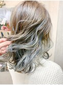 パーフェクトシアン×バレイヤージュ