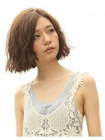 ヘアーズ ベリー 布施店(hairs BERRY)&nbsp;BERRY/デザインカラー＿厚めバング＿ローライト＿スリークボブ