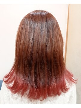 ヘアーミューテフラップ(hair mu-te flap) グラデーションピンク