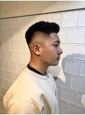 ネオウルフソフトツイストオリーブカラーバーバーカット６